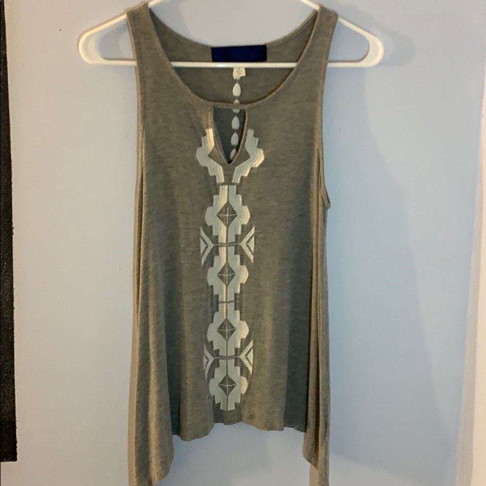 Grey blouse tank top